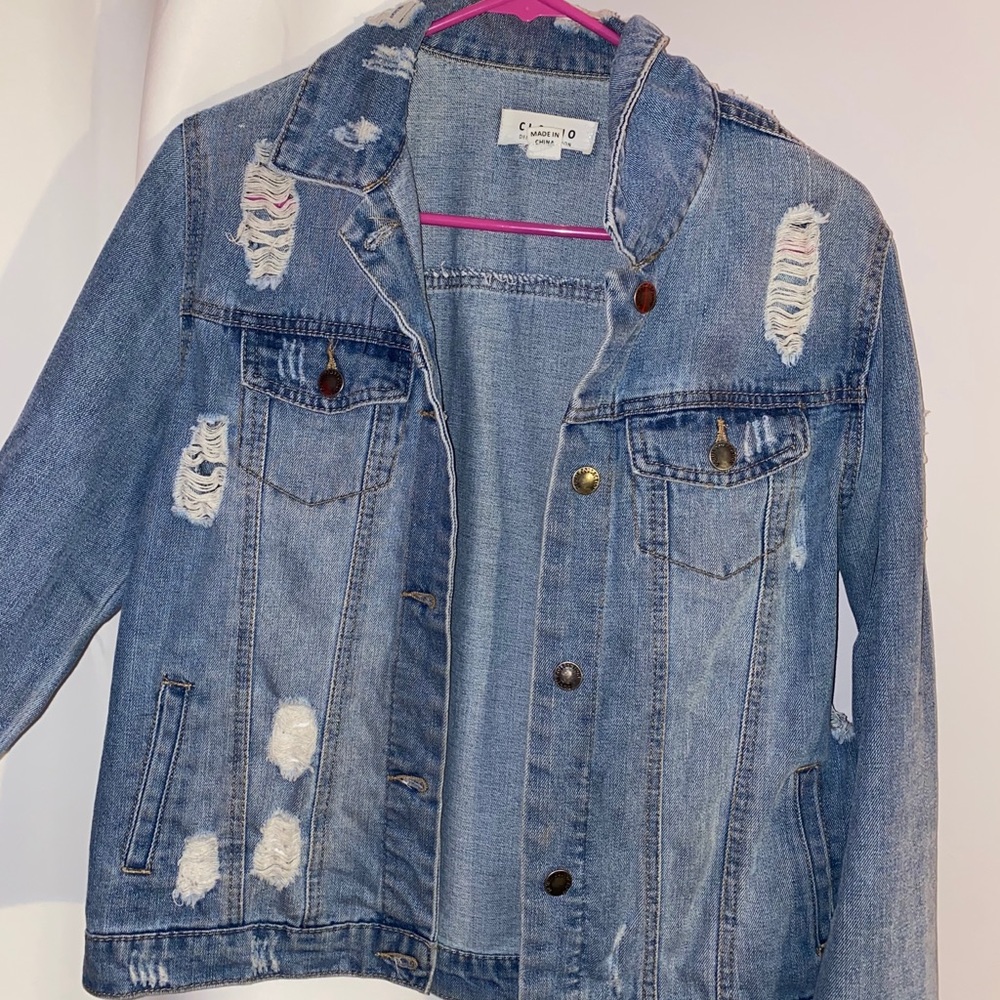 Distressed Denim Jacket